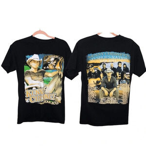 KENNY CHESNEY 2013 No Shoes Nation Graphic Concert Band Country Tour T Shirt